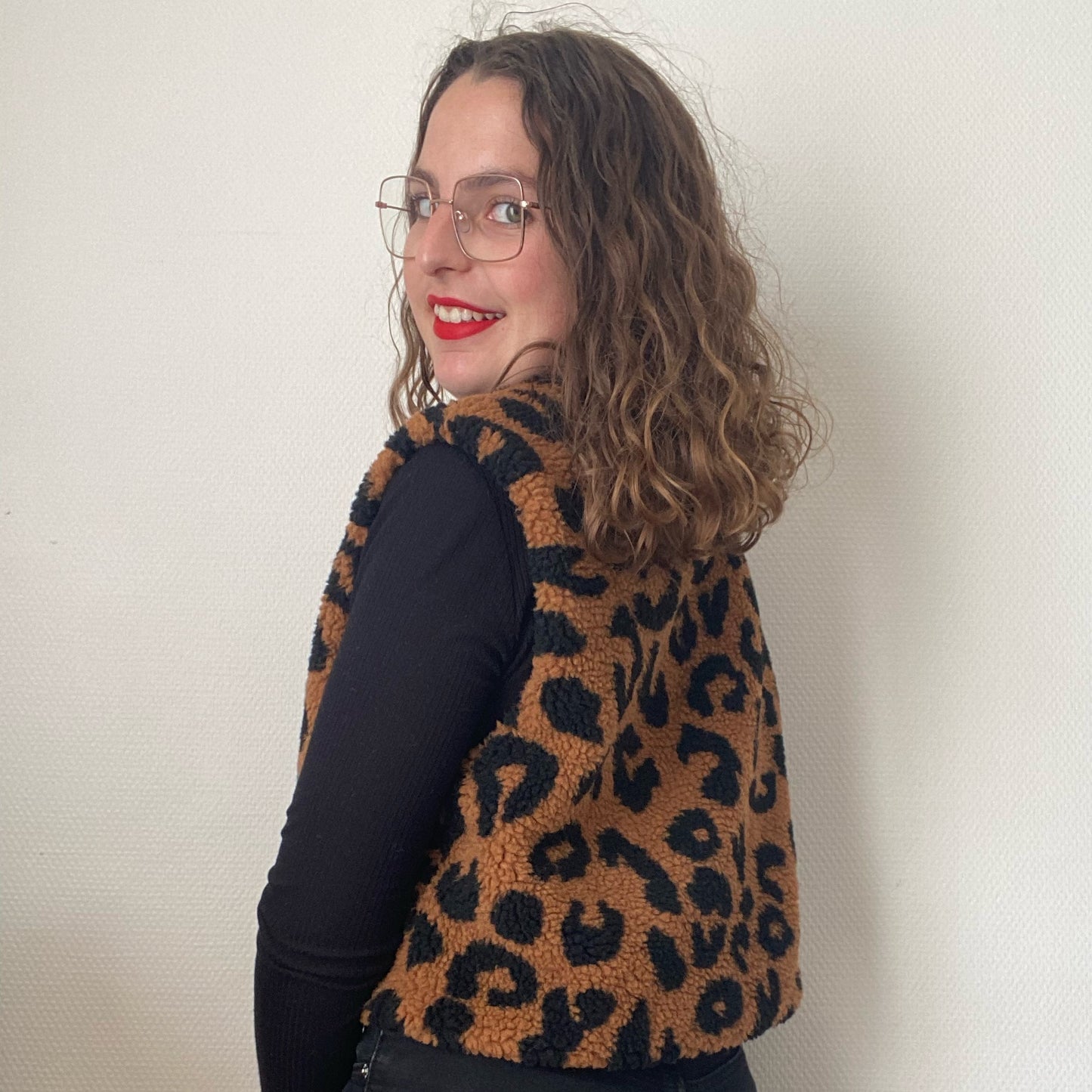Gilet sans manche léopard