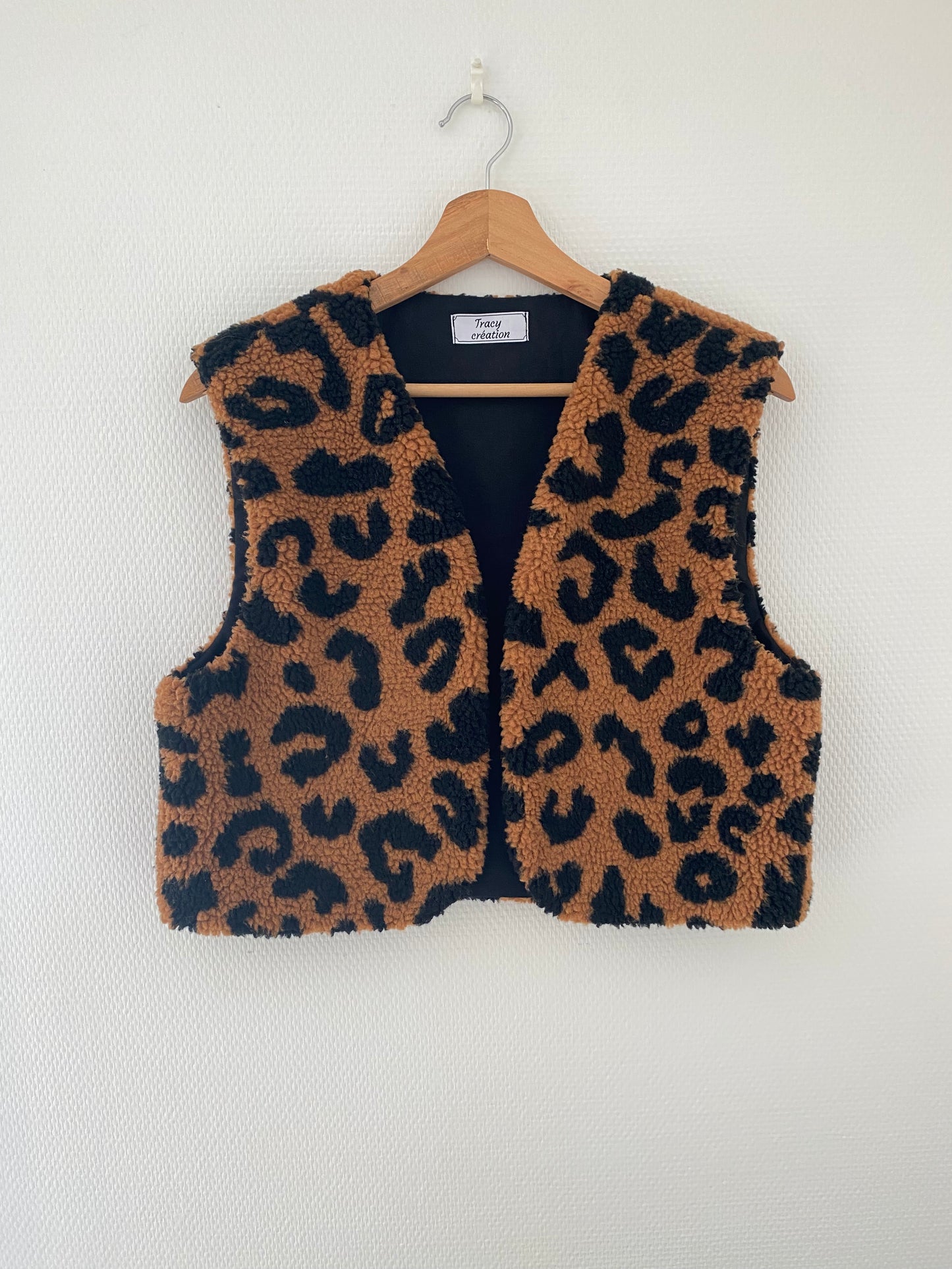 Gilet sans manche léopard